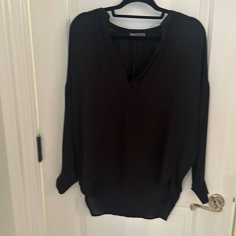Vince black silk shirt
